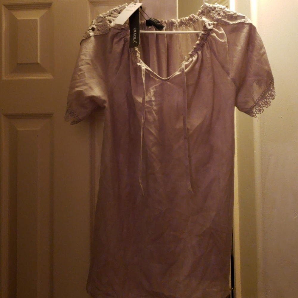 Tan shirt